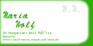 maria wolf business card